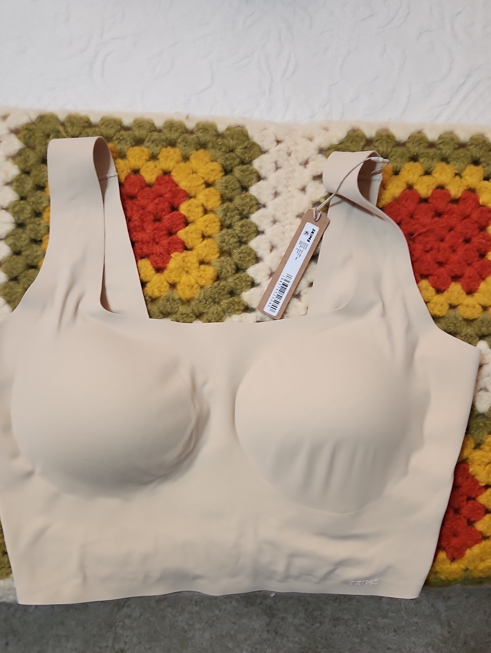 SKIMS Beige Seamless Padded Bra